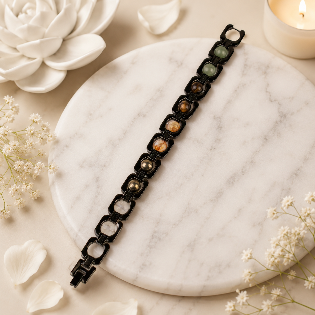 Black Metal Dhan Yog Bracelet
