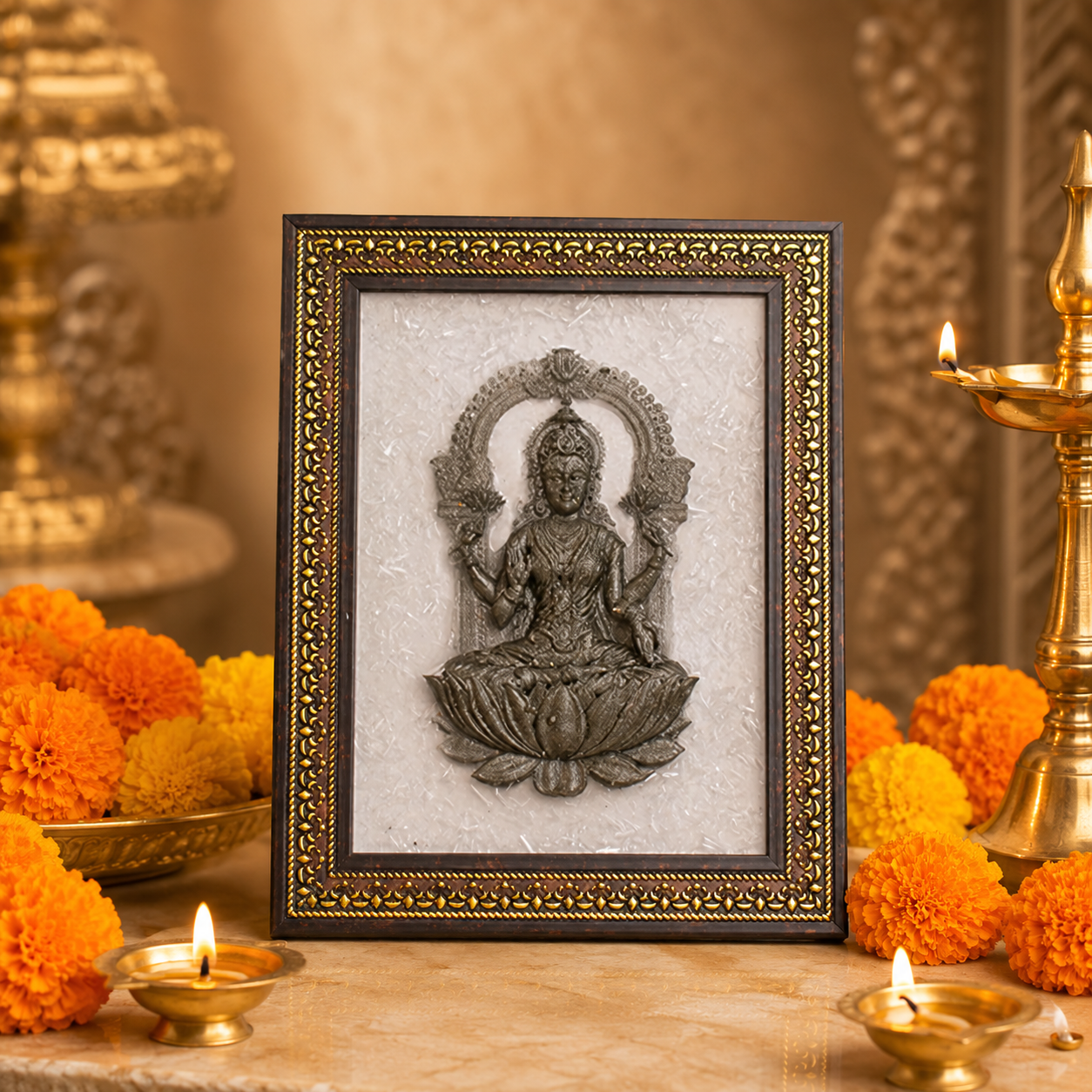Lakshmi Ji Pyrite Plate
