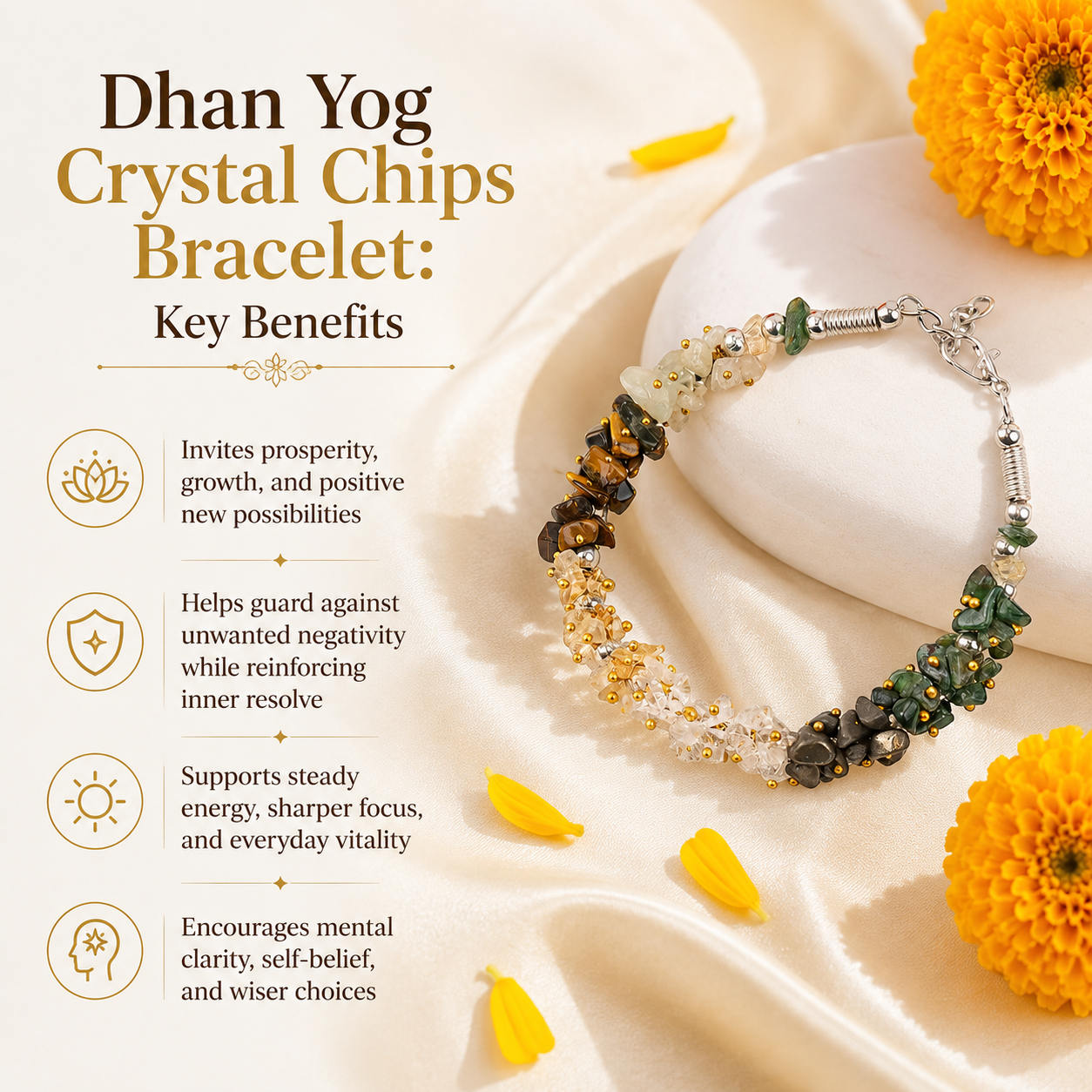 Dhan Yog Crystal Chips Bracelet