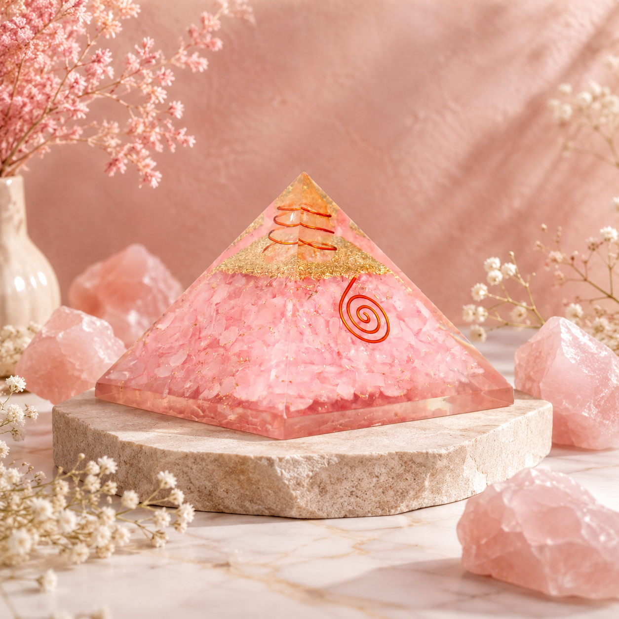 Love Attraction Crystal Pyramid