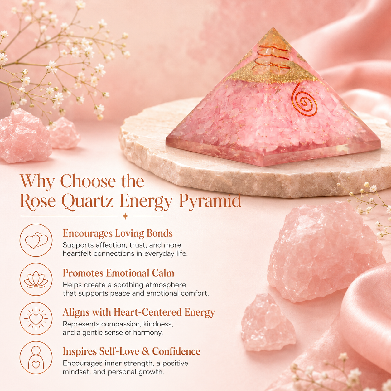 Love Attraction Crystal Pyramid