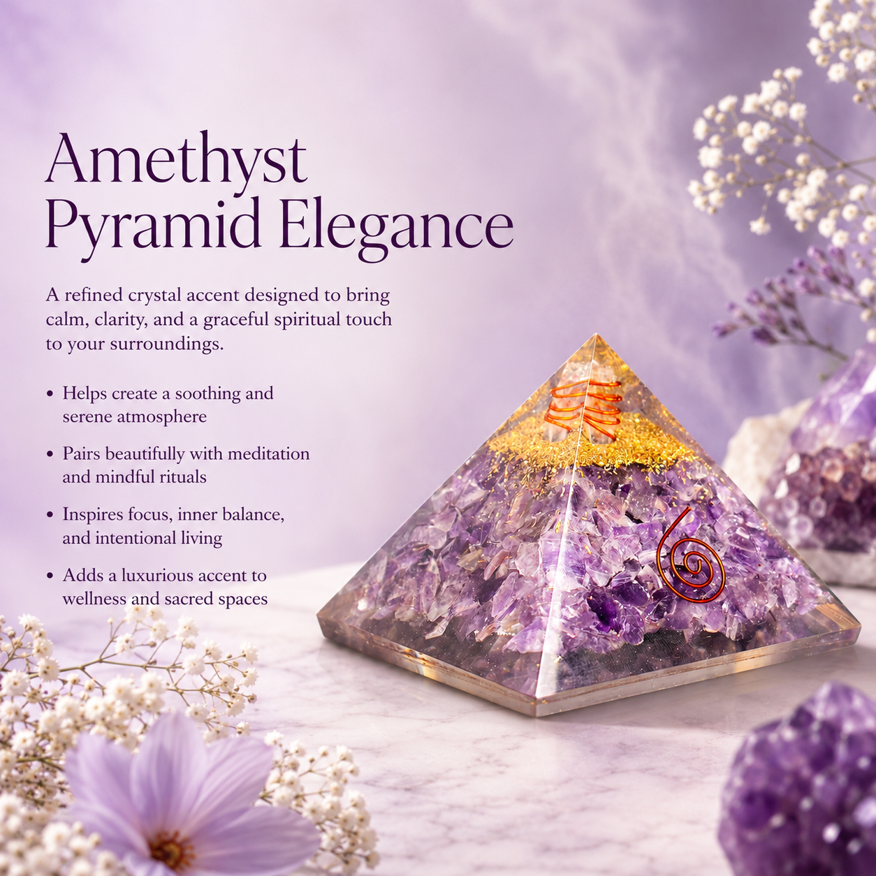 Amethyst Crystal Pyramid