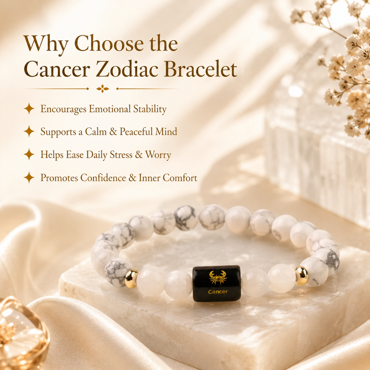 Cancer Birthstone Bracelet