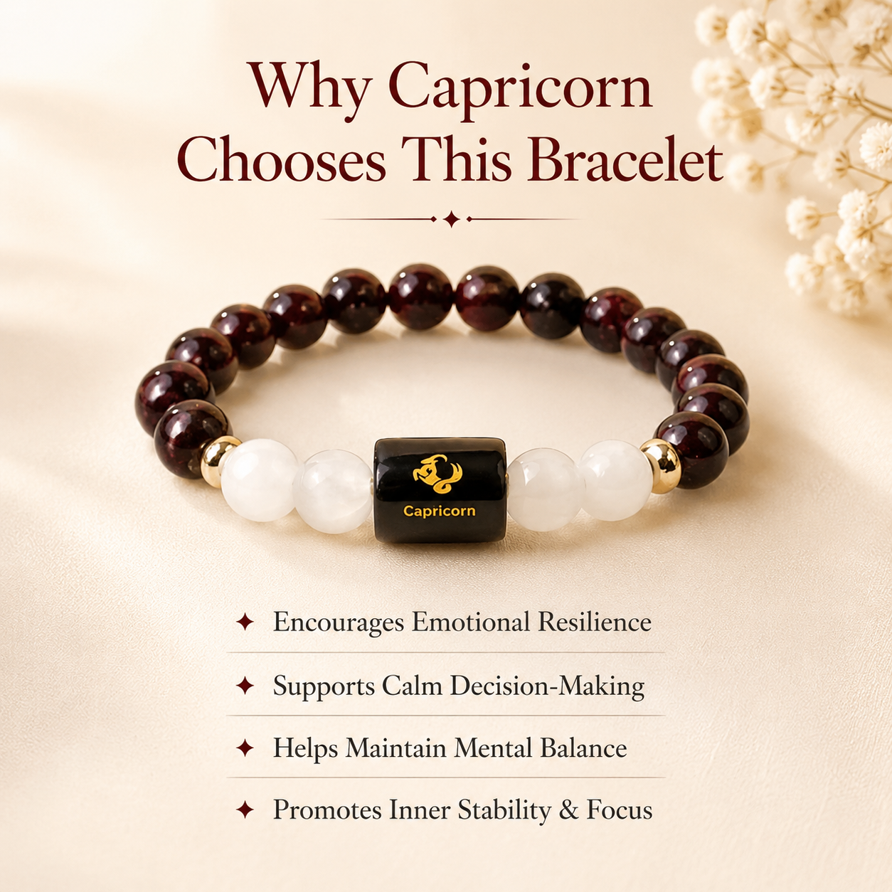 Capricorn Birthstone Bracelet