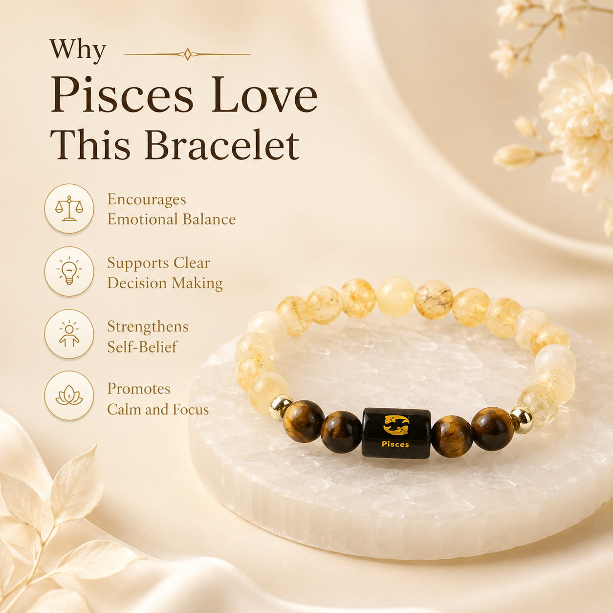 Pisces Birthstone Bracelet