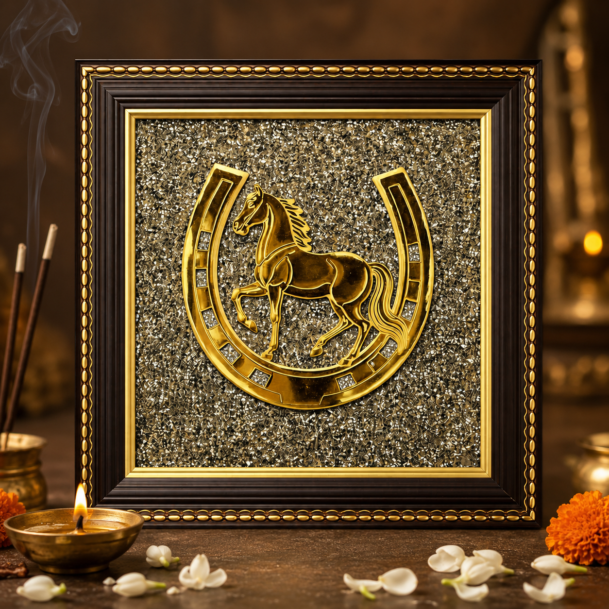 Ghode Ki Naal on Raw Pyrite Frame