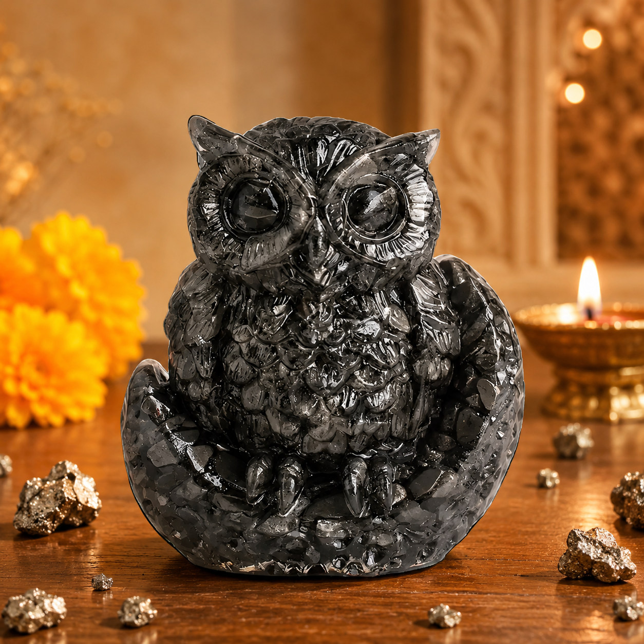Pyrite Owl Idol