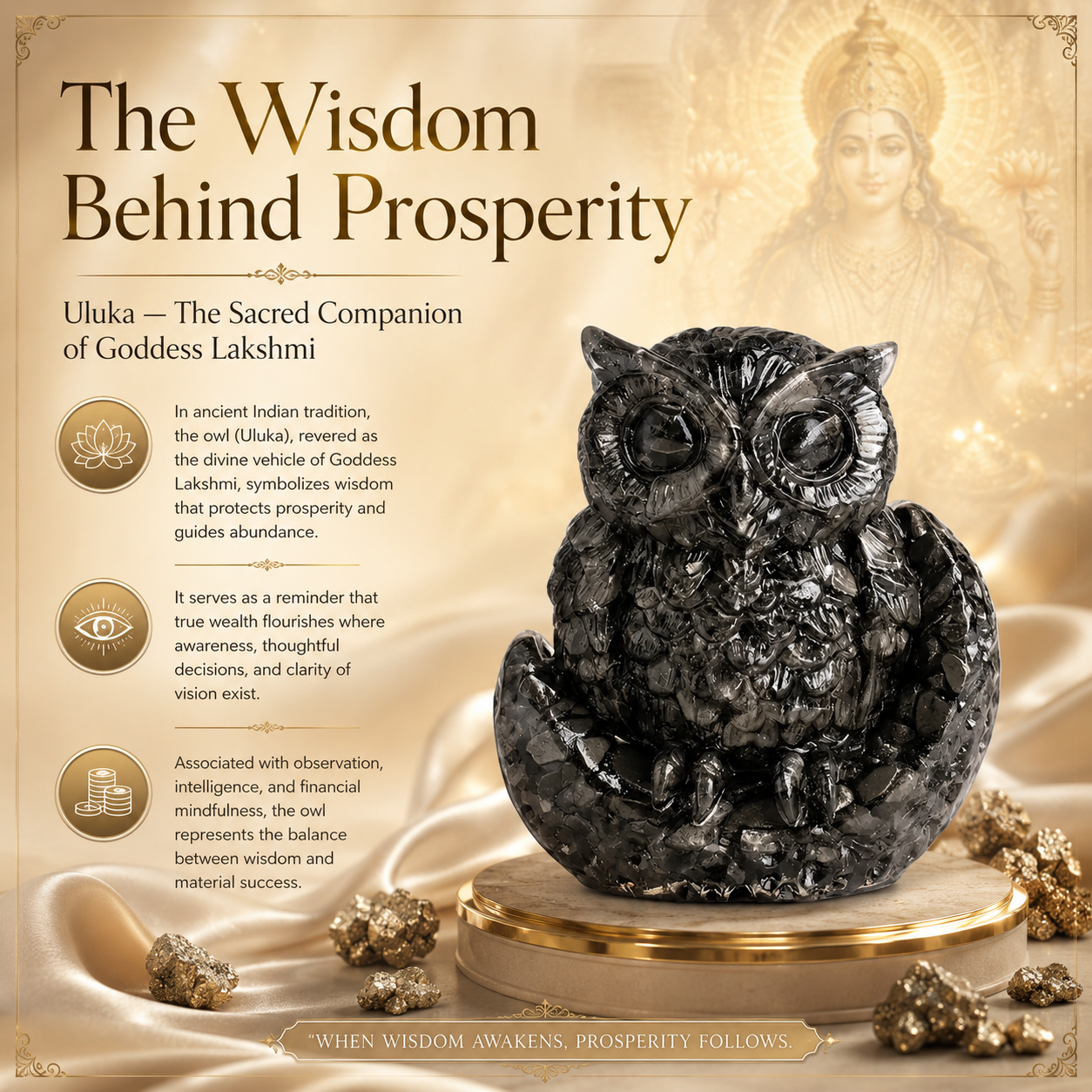 Pyrite Owl Idol