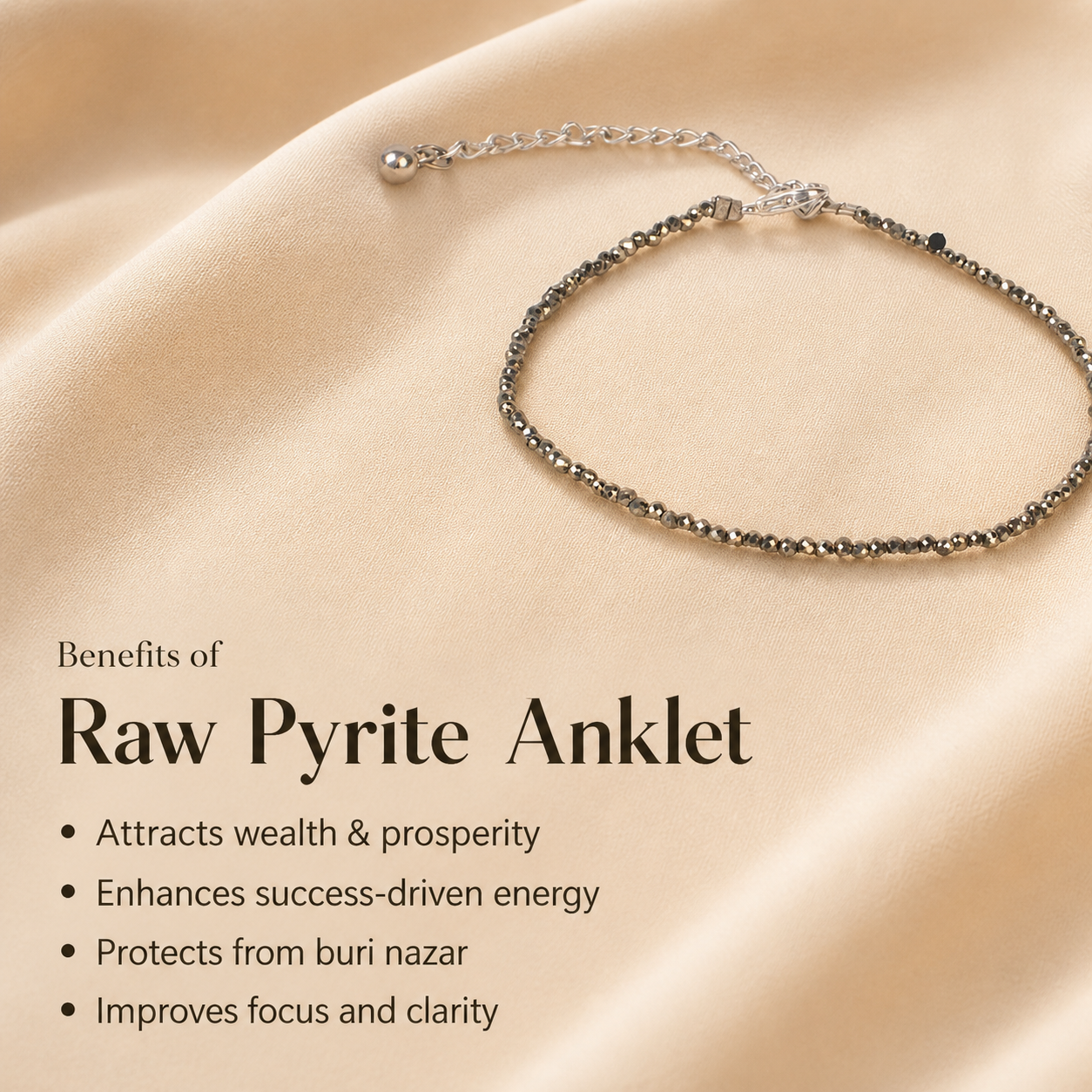 Raw Pyrite Anklet