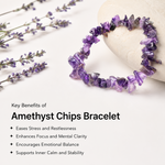Rudvya Amethyst Chips Bracelet benefits for stress focus emotional balance and inner calm
