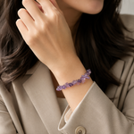 Rudvya Amethyst Chips Bracelet worn on wrist with premium lifestyle styling