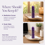 Amethyst Tower placement guide for meditation corner study table and vastu placement