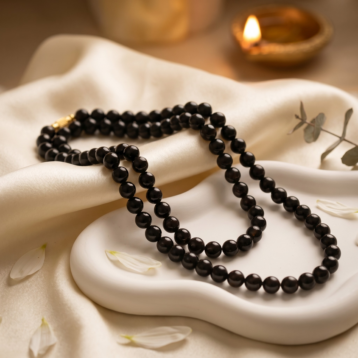 Black Obsidian Mala