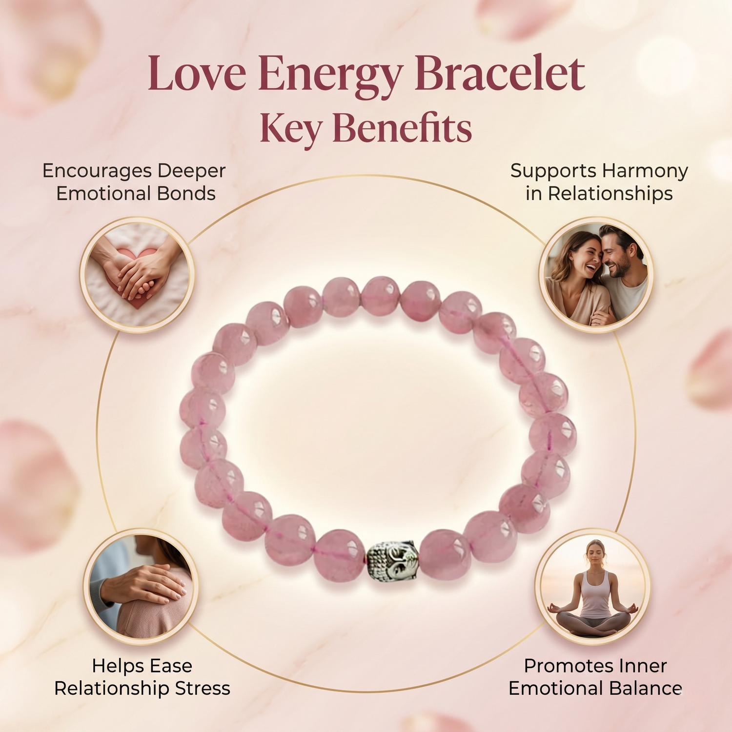 Love Attraction Bracelet (Original Rose Quartz)