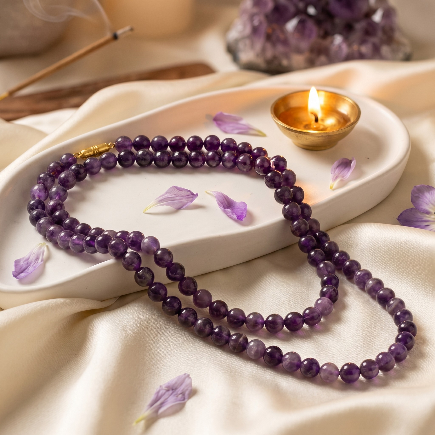 Amethyst Mala - 8mm || 108 Beads