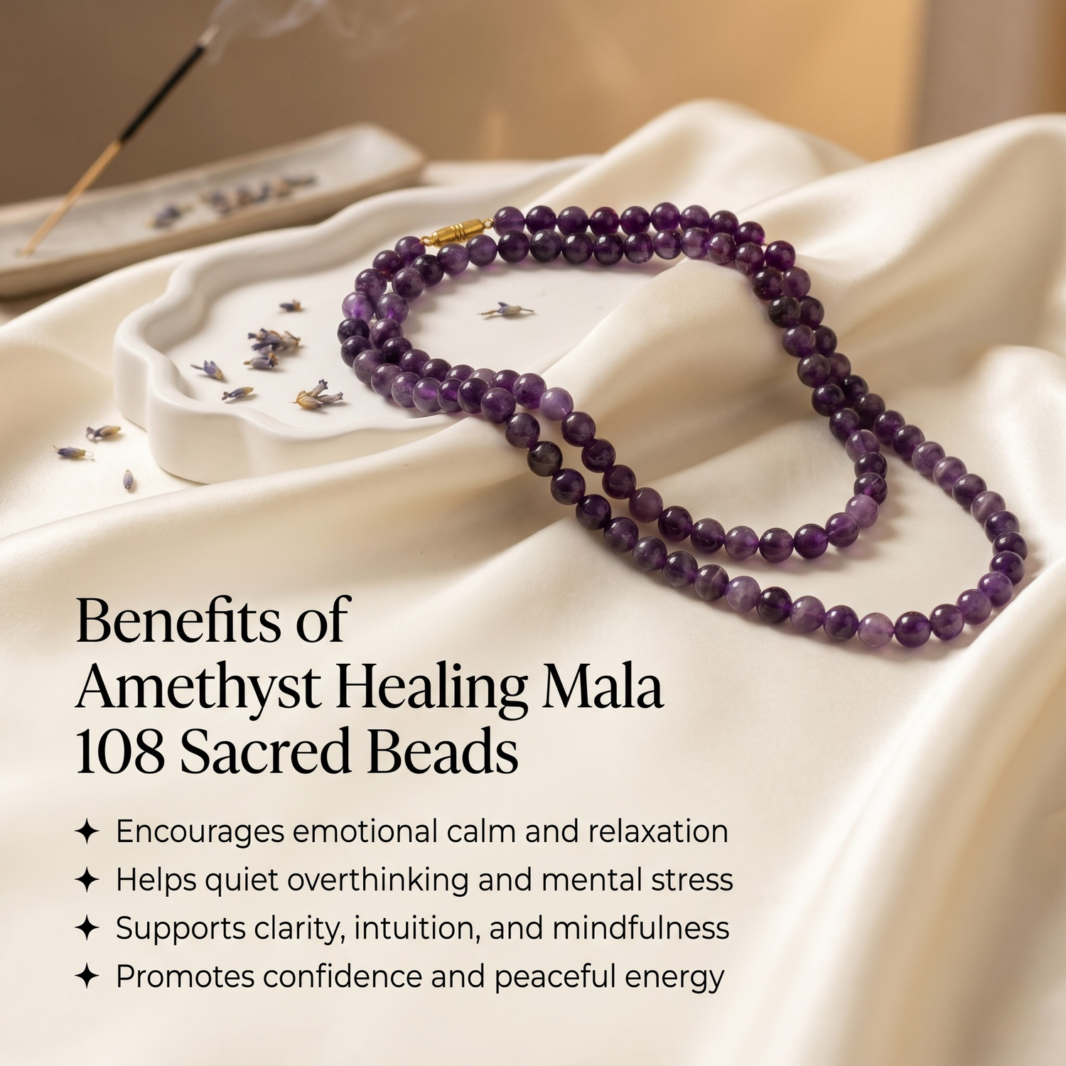 Amethyst Mala - 8mm || 108 Beads