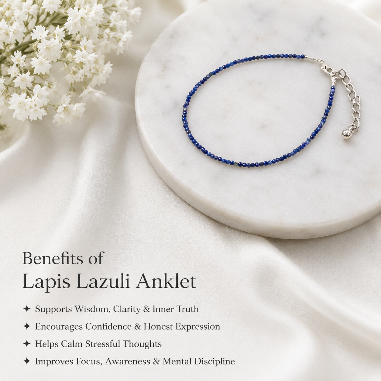 Benefits of Lapis Lazuli Anklet product image