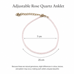 Rudvya Rose Quartz Anklet detail