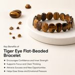 Rudvya Tiger Eye Flat-Beaded Bracelet benefits for confidence focus success and emotional strength